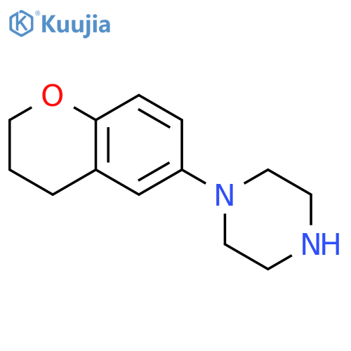 1-(3,4-dihydro-2H-1-benzopyran-6-yl)Piperazine structure