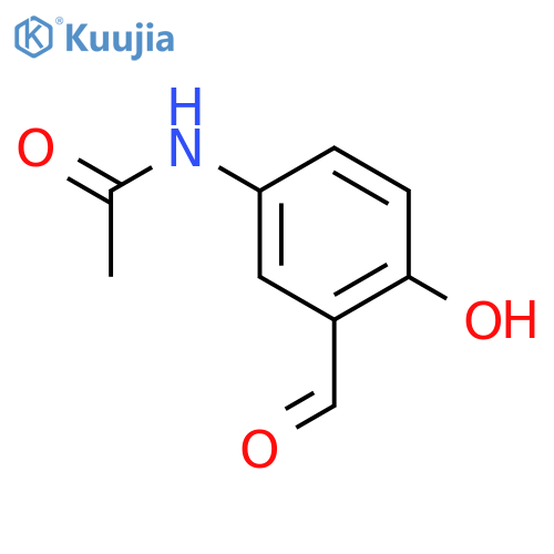 N-(3-formyl-4-hydroxyphenyl)acetamide structure