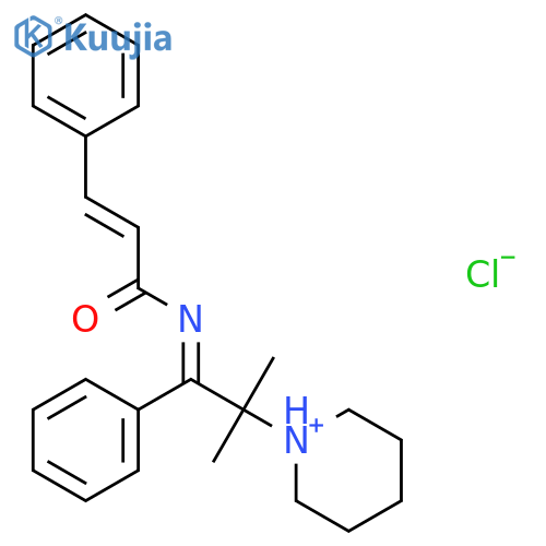 2-Propenamide,N-[2-methyl-1-phenyl-2-(1-piperidinyl)propylidene]-3-phenyl-, hydrochloride(1:1) structure