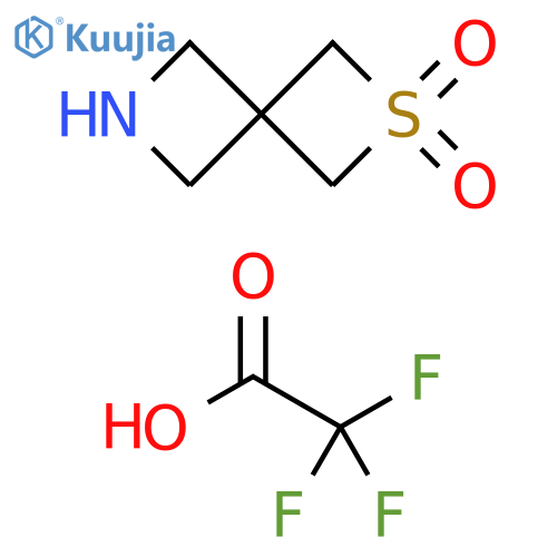 2λ?-thia-6-azaspiro[3.3]heptane 2,2-dioxide;2,2,2-trifluoroacetic acid structure