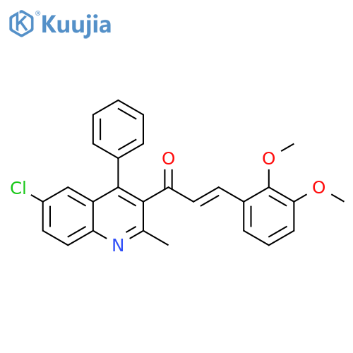 (2E)-1-(6-chloro-2-methyl-4-phenylquinolin-3-yl)-3-(2,3-dimethoxyphenyl)prop-2-en-1-one structure