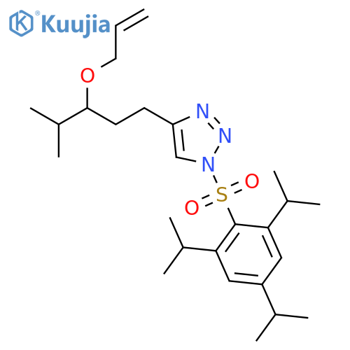 1H-1,2,3-Triazole, 4-[4-methyl-3-(2-propen-1-yloxy)pentyl]-1-[[2,4,6-tris(1-methylethyl)phenyl]sulfonyl]- structure