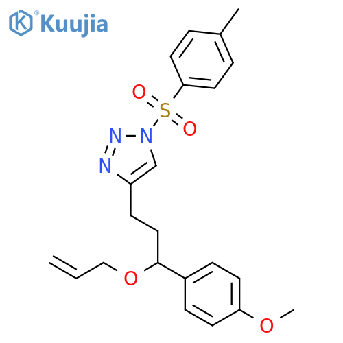 1H-1,2,3-Triazole, 4-[3-(4-methoxyphenyl)-3-(2-propen-1-yloxy)propyl]-1-[(4-methylphenyl)sulfonyl]- structure