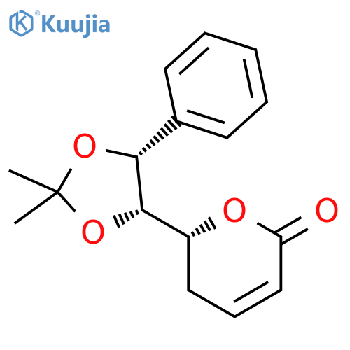 2H-Pyran-2-one,6-[(4S,5R)-2,2-dimethyl-5-phenyl-1,3-dioxolan-4-yl]-5,6-dihydro-, (6R)- structure