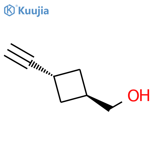 Cyclobutanemethanol, 3-ethynyl-, trans- structure