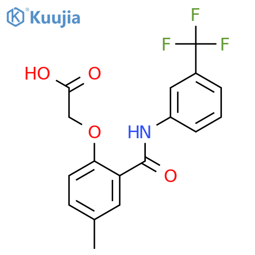 Acetic acid,2-[4-methyl-2-[[[3-(trifluoromethyl)phenyl]amino]carbonyl]phenoxy]- structure