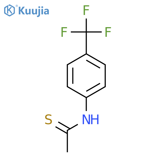 N-[4-(trifluoromethyl)phenyl]ethanethioamide structure
