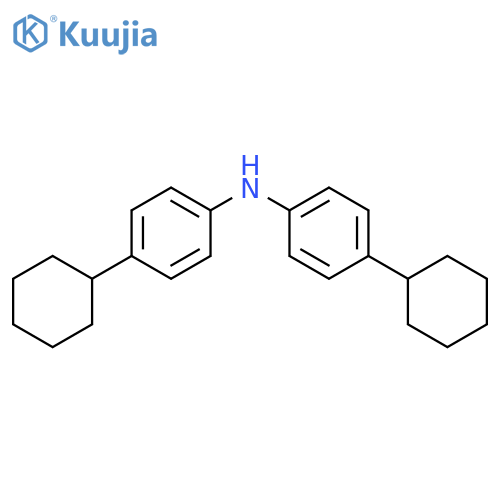 Benzenamine, 4-cyclohexyl-N-(4-cyclohexylphenyl)- structure