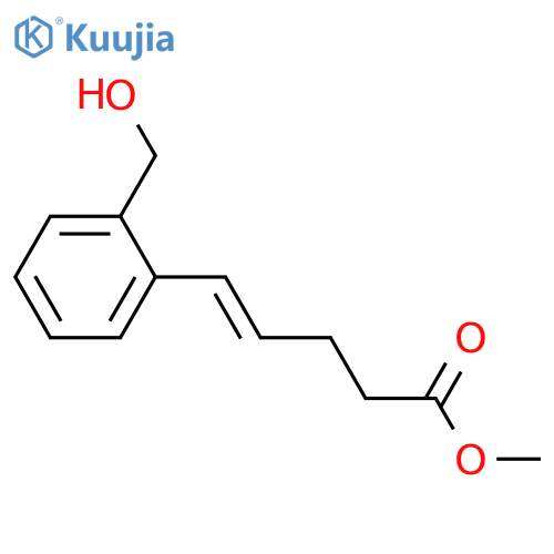 5-[2-(Hydroxymethyl)phenyl]pentanoic acid; 4,5-Didehydro(E-), Me ester structure