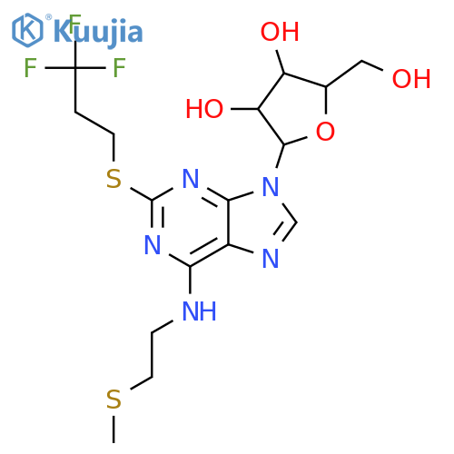 N-2-(Methylthio)ethyl-2-(3,3,3-trifluoropropyl)thio-adenosine structure