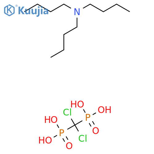(Dichloromethylene)bisphosphonic acid mono(tributylamine) salt structure