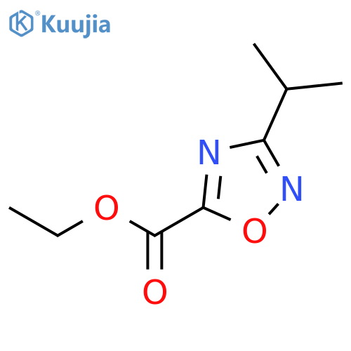3-Isopropyl-1,2,4oxadiazole-5-carboxylic acid ethyl ester structure