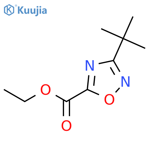 Ethyl 3-tert-butyl-1,2,4-oxadiazole-5-carboxylate structure