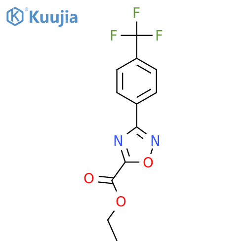 Ethyl 3-(4-(trifluoromethyl)phenyl)-1,2,4oxadiazole-5-carboxylate structure
