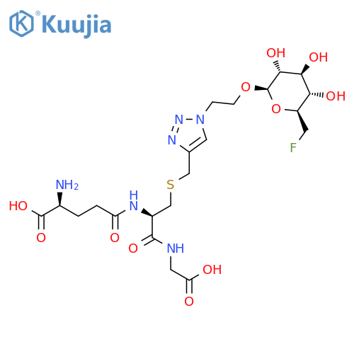 Glycine, L-γ-glutamyl-S-[[1-[2-[(6-deoxy-6-fluoro-β-D-glucopyranosyl)oxy]ethyl]-1H-1,2,3-triazol-4-yl]methyl]-L-cysteinyl- structure