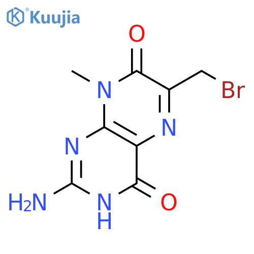 4,7(3H,8H)-Pteridinedione, 2-amino-6-(bromomethyl)-8-methyl- structure