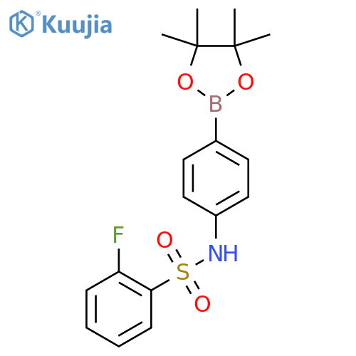 2-Fluoro-N-[4-(4,4,5,5-tetramethyl-1,3,2-dioxaborolan-2-yl)phenyl]Benzenesulfonamide structure