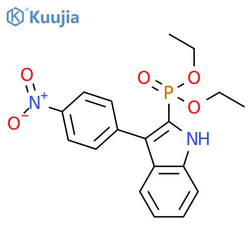 Phosphonic acid, [3-(4-nitrophenyl)-1H-indol-2-yl]-, diethyl ester structure