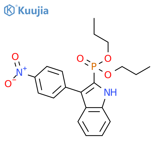 Phosphonic acid, [3-(4-nitrophenyl)-1H-indol-2-yl]-, dipropyl ester structure