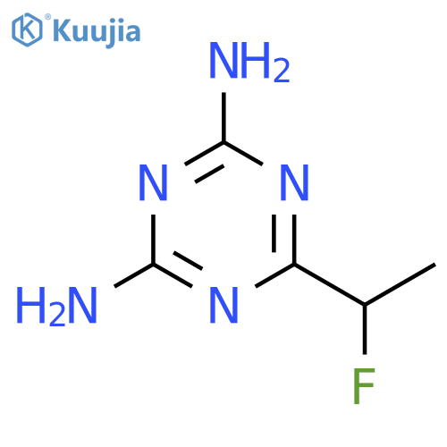 6-(1-Fluoroethyl)-1,3,5-triazine-2,4-diamine structure