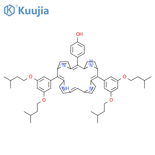 Phenol, 4-[10,20-bis[3,5-bis(3-methylbutoxy)phenyl]-21H,23H-porphin-5-yl]- structure