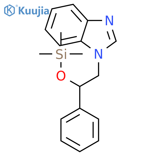 1H-Benzimidazole, 1-[2-phenyl-2-[(trimethylsilyl)oxy]ethyl]- structure