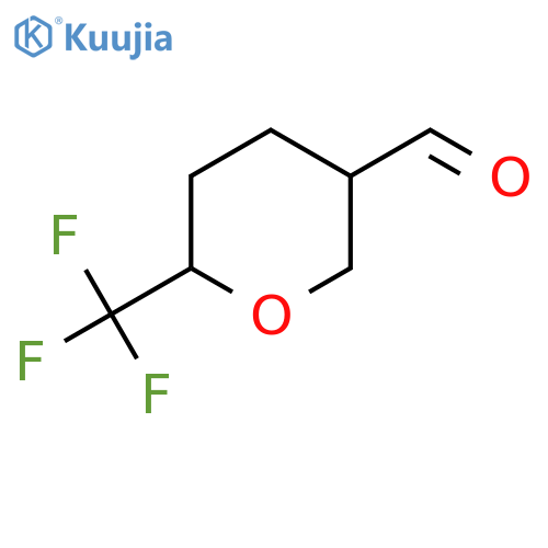 6-(Trifluoromethyl)oxane-3-carbaldehyde structure