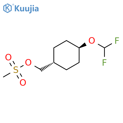 trans-[4-(difluoromethoxy)cyclohexyl]methyl methanesulfonate structure