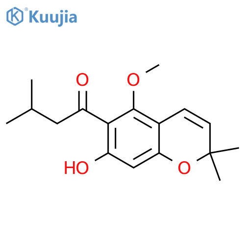 1-(5,7-Dihydroxy-2,2-dimethyl-2H-1-benzopyran-6-yl)-3-methyl-1-butanone; 5-Me ether structure