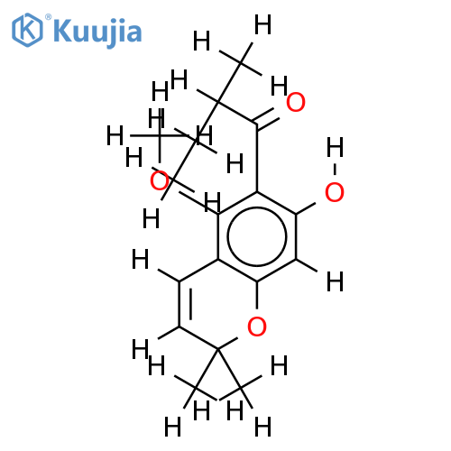 5-Me ether-1-(5,7-Dihydroxy-2,2-dimethyl-2H-1-benzopyran-6-yl)-2-methyl-1-butanone structure