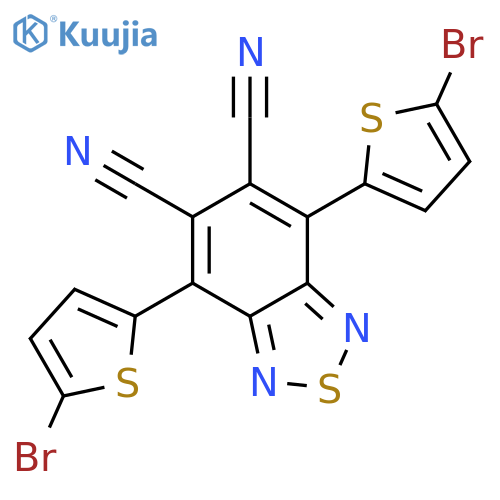 2,1,3-Benzothiadiazole-5,6-dicarbonitrile, 4,7-bis(5-bromo-2-thienyl)- structure