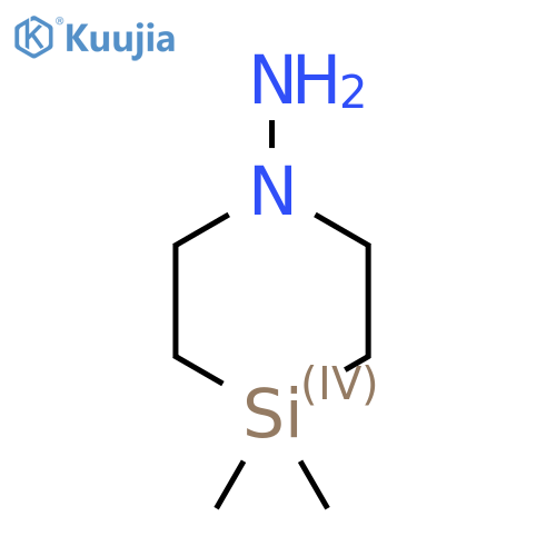 4,4-Dimethyl-1,4-azasilinan-1-amine structure