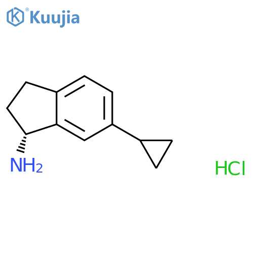 (R)-6-cyclopropyl-2,3-dihydro-1H-inden-1-amine hydrochloride structure