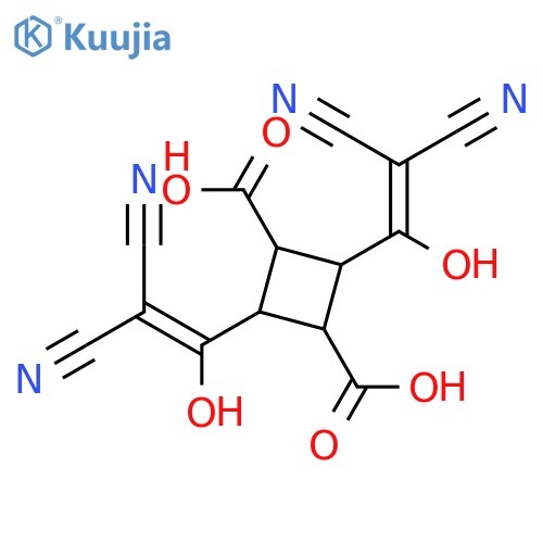 1,3-Cyclobutanedicarboxylic acid, 2,4-bis(2,2-dicyano-1-hydroxyethenyl)- structure