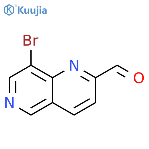 1,6-Naphthyridine-2-carboxaldehyde, 8-bromo- structure