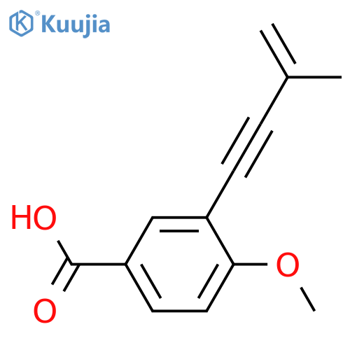 4-Hydroxy-3-(3-methyl-3-buten-1-ynyl)benzoic acid; Me ether structure
