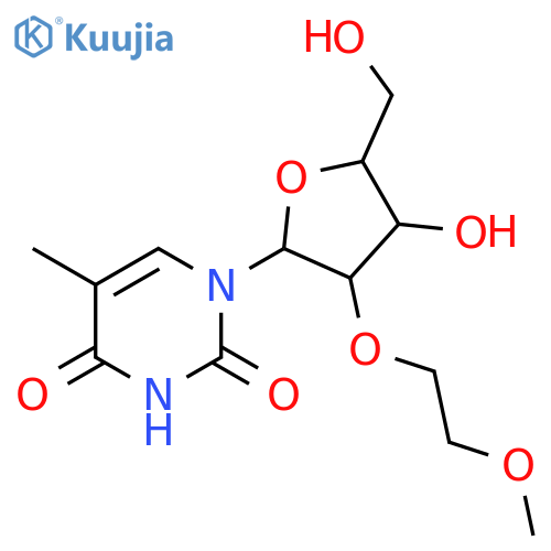 1-[(2R,3R,4R,5R)-4-hydroxy-5-(hydroxymethyl)-3-(2-methoxyethoxy)tetrahydrofuran-2-yl]-5-methyl-pyrimidine-2,4-dione structure
