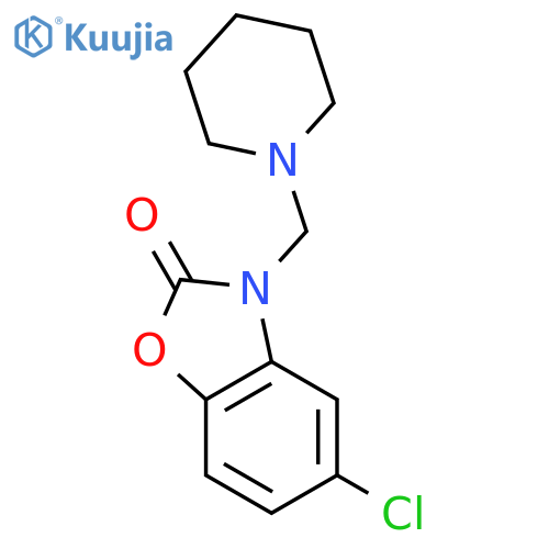 2(3H)-Benzoxazolone,5-chloro-3-(1-piperidinylmethyl)- structure