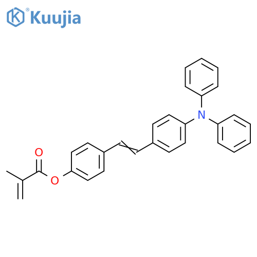 2-Propenoic acid, 2-methyl-,4-[2-[4-(diphenylamino)phenyl]ethenyl]phenyl ester structure