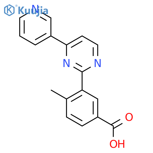 4-Methyl-3-(4-(pyridin-3-yl)pyrimidin-2-yl)benzoic acid structure