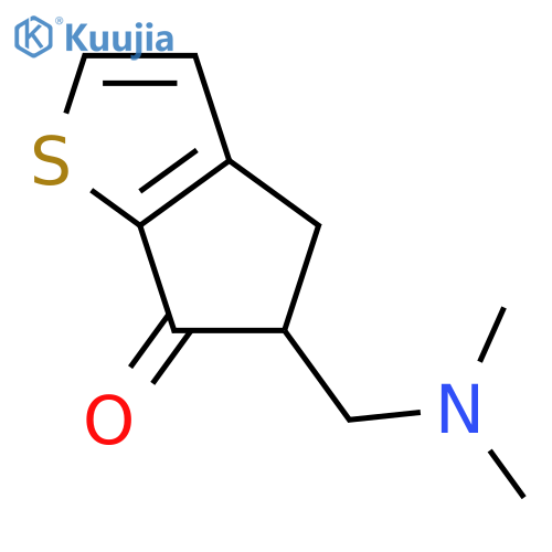 6H-Cyclopenta[b]thiophen-6-one,5-[(dimethylamino)methyl]-4,5-dihydro-, hydrochloride (1:1) structure
