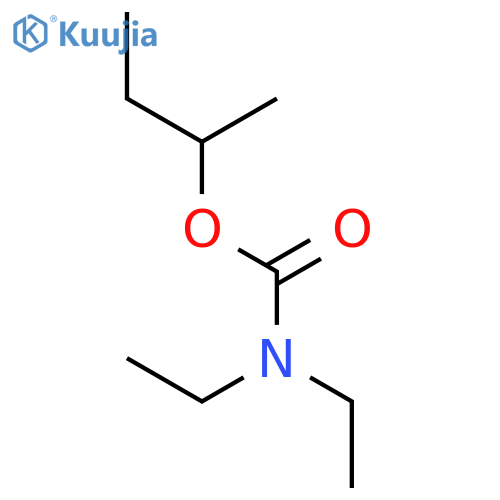 Carbamic acid, diethyl-, 1-methylpropyl ester structure