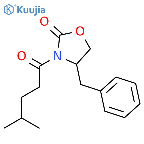 3-(3'-Isopropyl-1-Oxopropyl)-4(R)-(1-Phenylmethyl)-2-Oxazolidinone structure