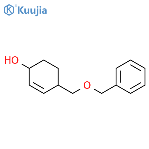2-Cyclohexen-1-ol, 4-[(phenylmethoxy)methyl]-, (1R,4S)- structure
