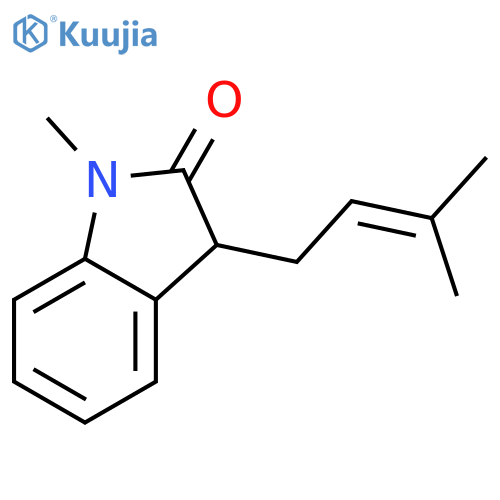 2H-Indol-2-one, 1,3-dihydro-1-methyl-3-(3-methyl-2-butenyl)- structure