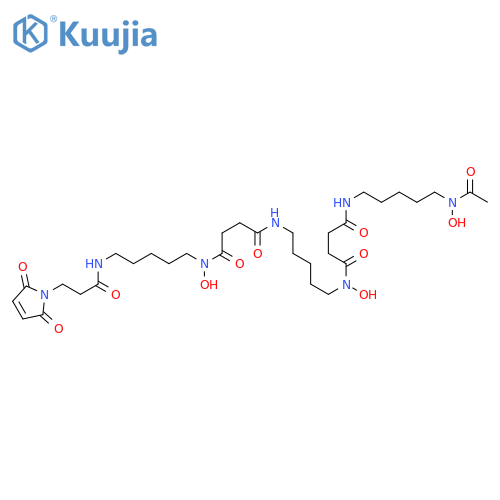 N4-5-4-5-(Acetylhydroxyamino)pentylamino-1,4-dioxobutylhydroxyaminopentyl-N1-5-3-(2,5-dihydro-2,5-dioxo-1H-pyrrol-1-yl)-1-oxopropylaminopentyl-N1-hydroxybutanediamide structure