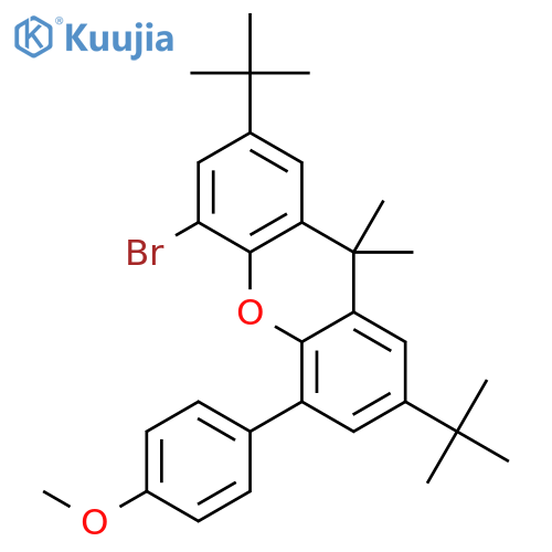 9H-Xanthene, 4-bromo-2,7-bis(1,1-dimethylethyl)-5-(4-methoxyphenyl)-9,9-dimethyl- structure