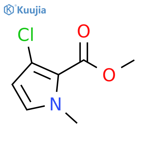 1H-Pyrrole-2-carboxylic acid, 3-chloro-1-methyl-, methyl ester structure