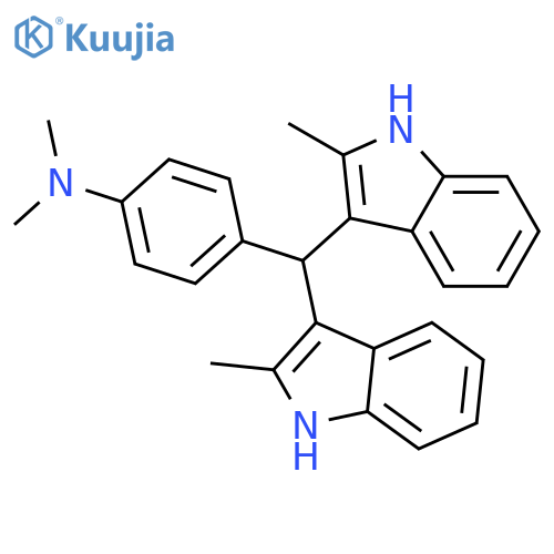 Benzenamine,4-[bis(2-methyl-1H-indol-3-yl)methyl]-N,N-dimethyl- structure
