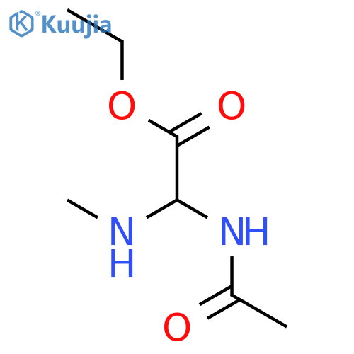 Acetic acid, (acetylamino)(methylamino)-, ethyl ester structure